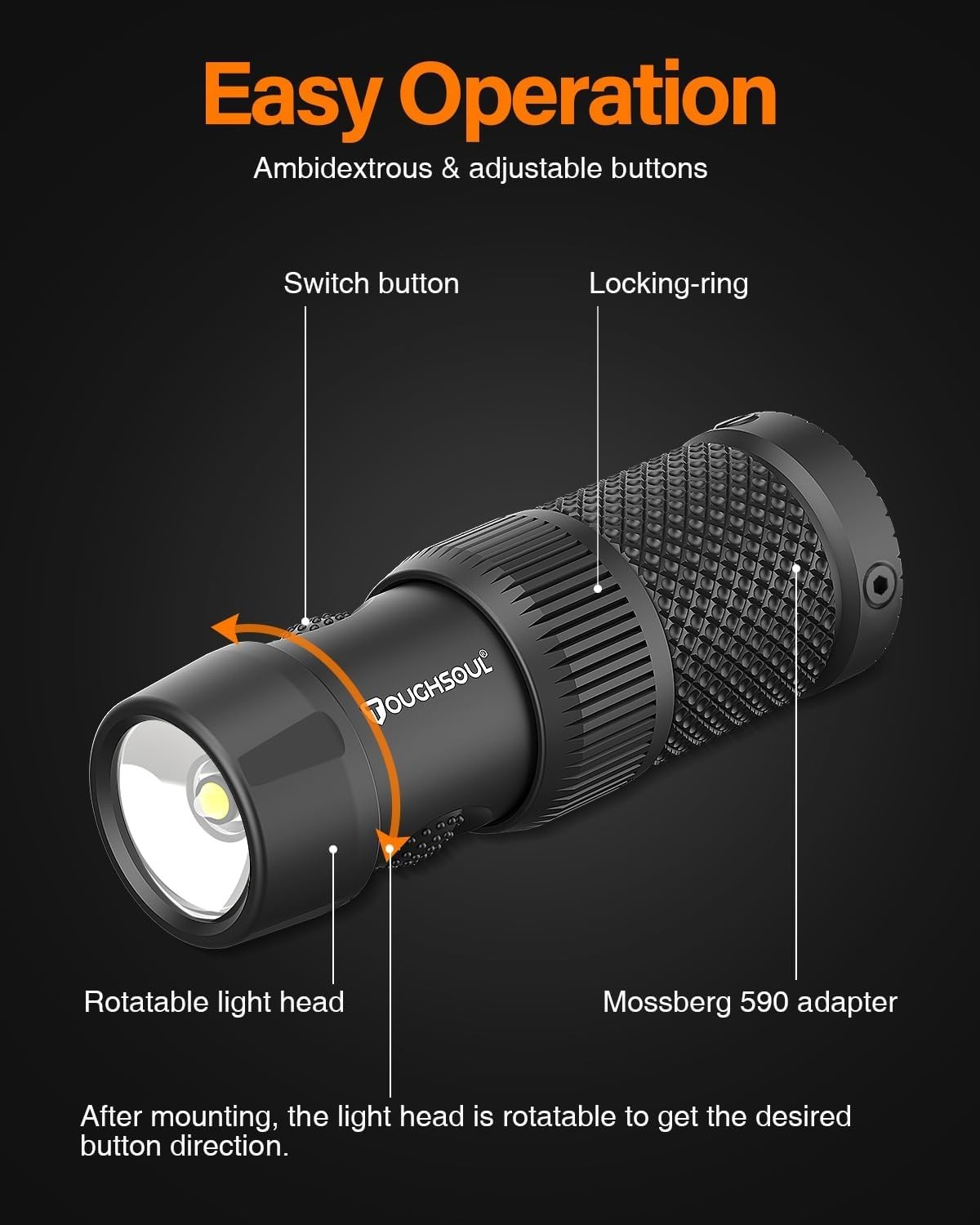 Exclusive Tactical Flashlight for Mossberg 590#