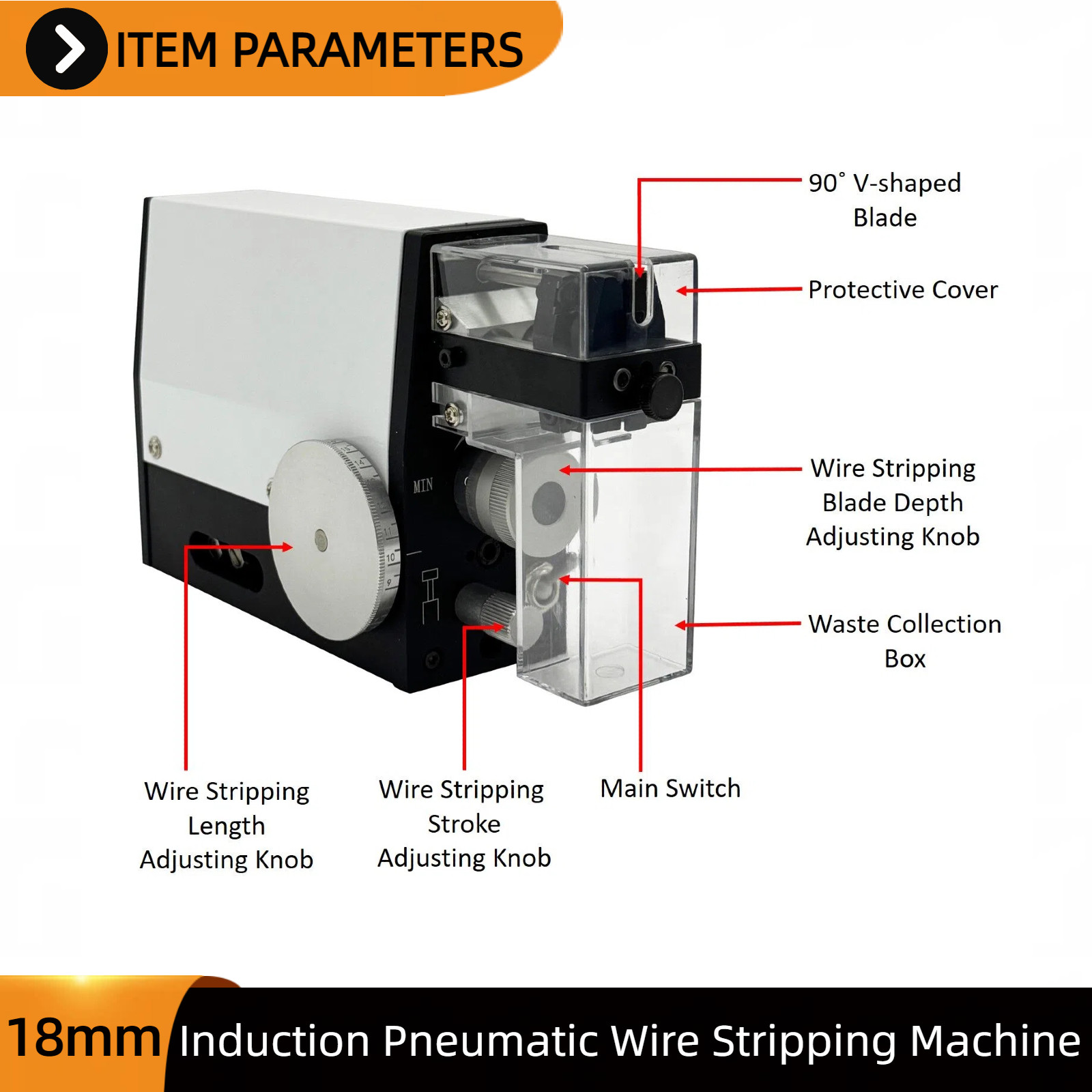 Portable Mini Pneumatic Drive Wire Stripping Machine Electronics Wire Peeler
