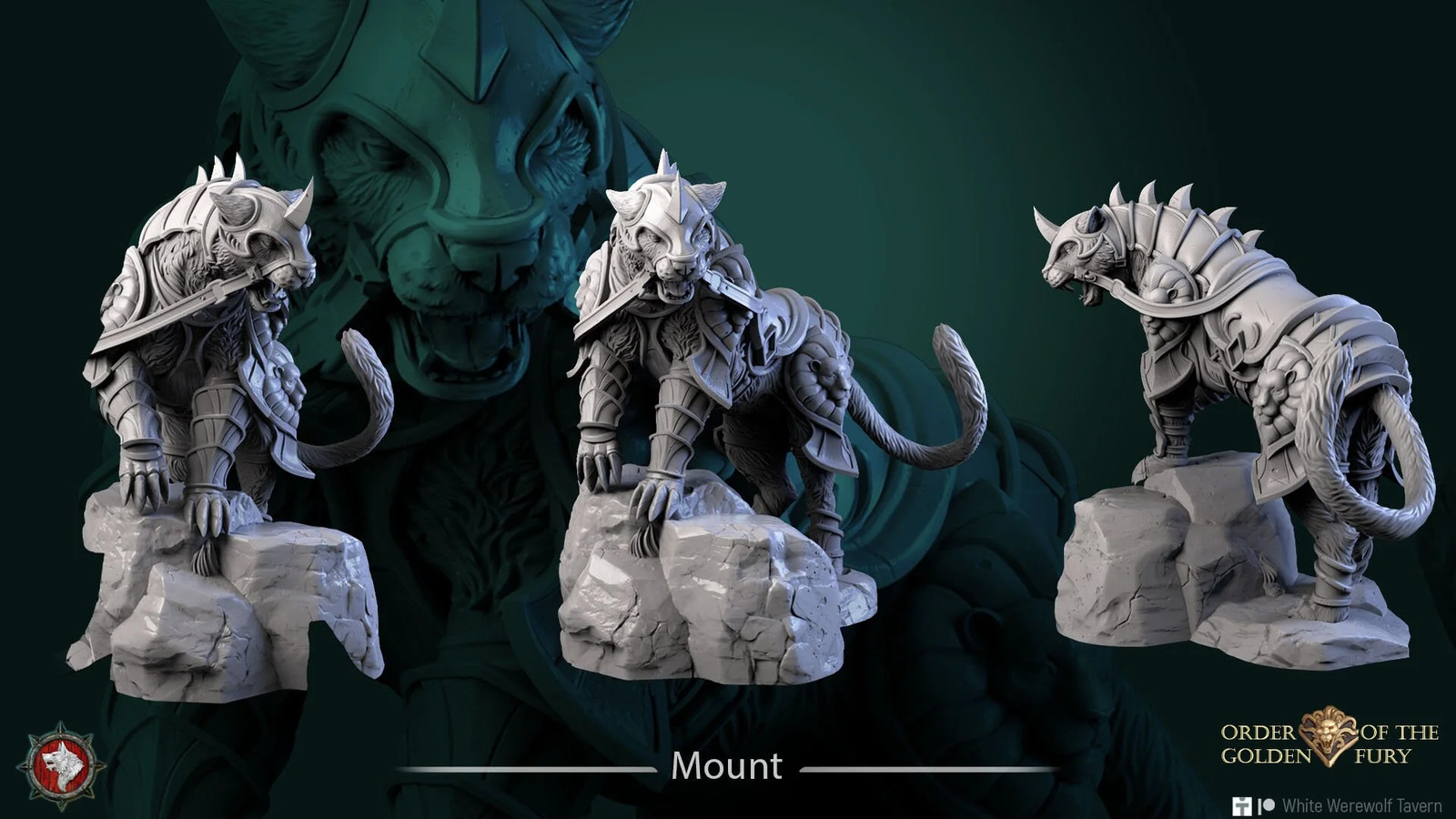Big Cat Mount - Resin Tabletop Miniature