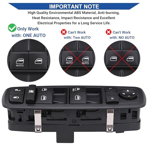 Power Window Switch Master Control Button Left Driver Side Compatible with