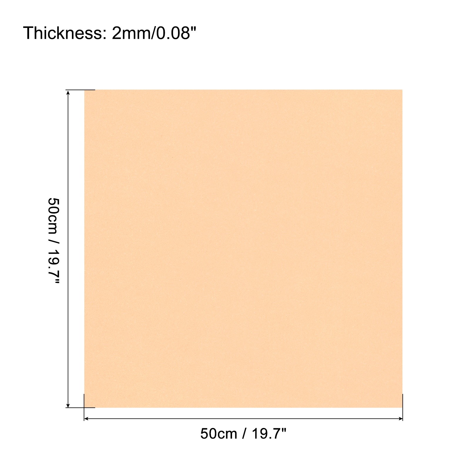 EVA Foam Sheets Beige 19.7 Inx19.7 in 2mm Thick Crafts Foam Sheets 5Pcs