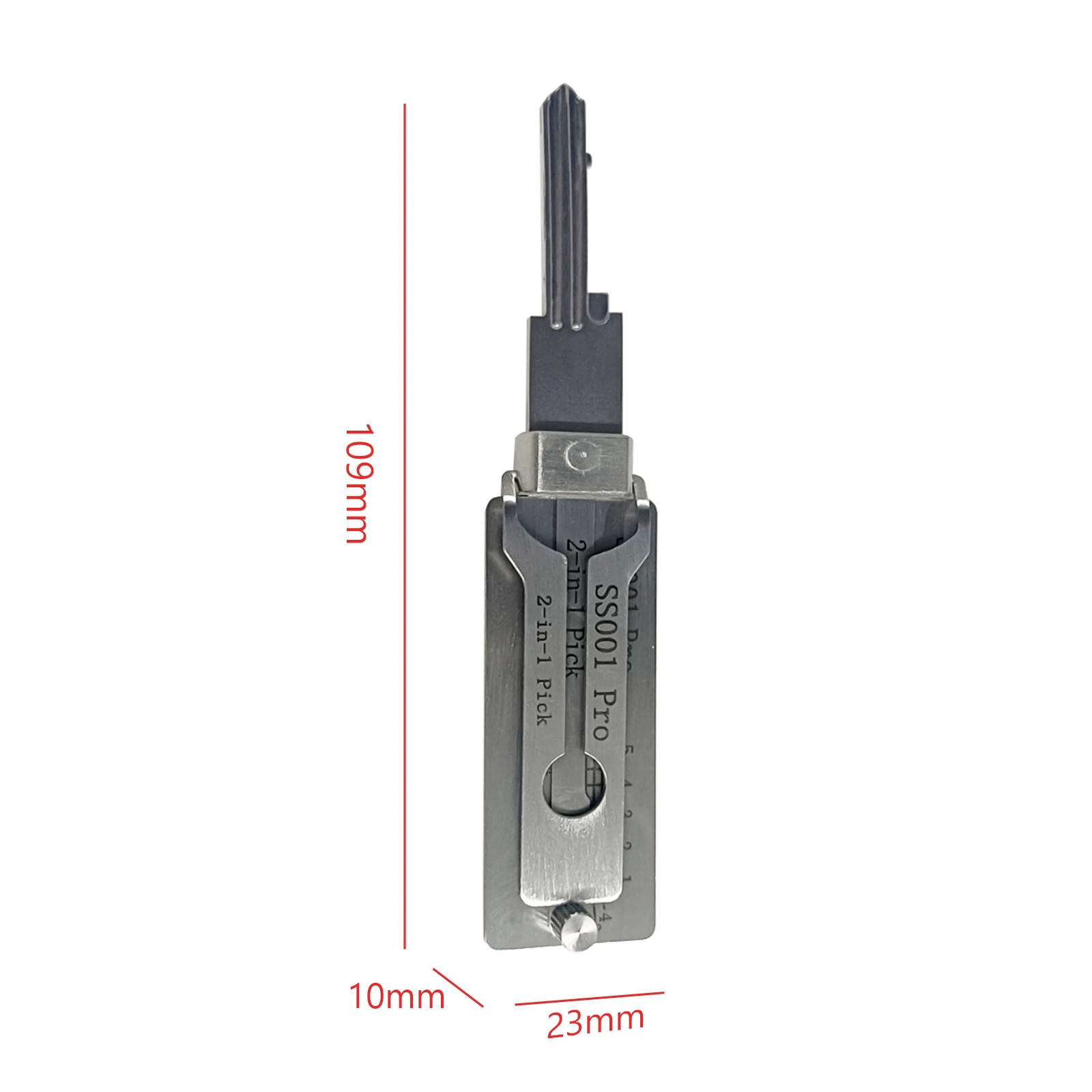2-in-1 Stainless Steel Key Decoder SS001 PRO Lock Decoder Repair Tools-(1pc)*