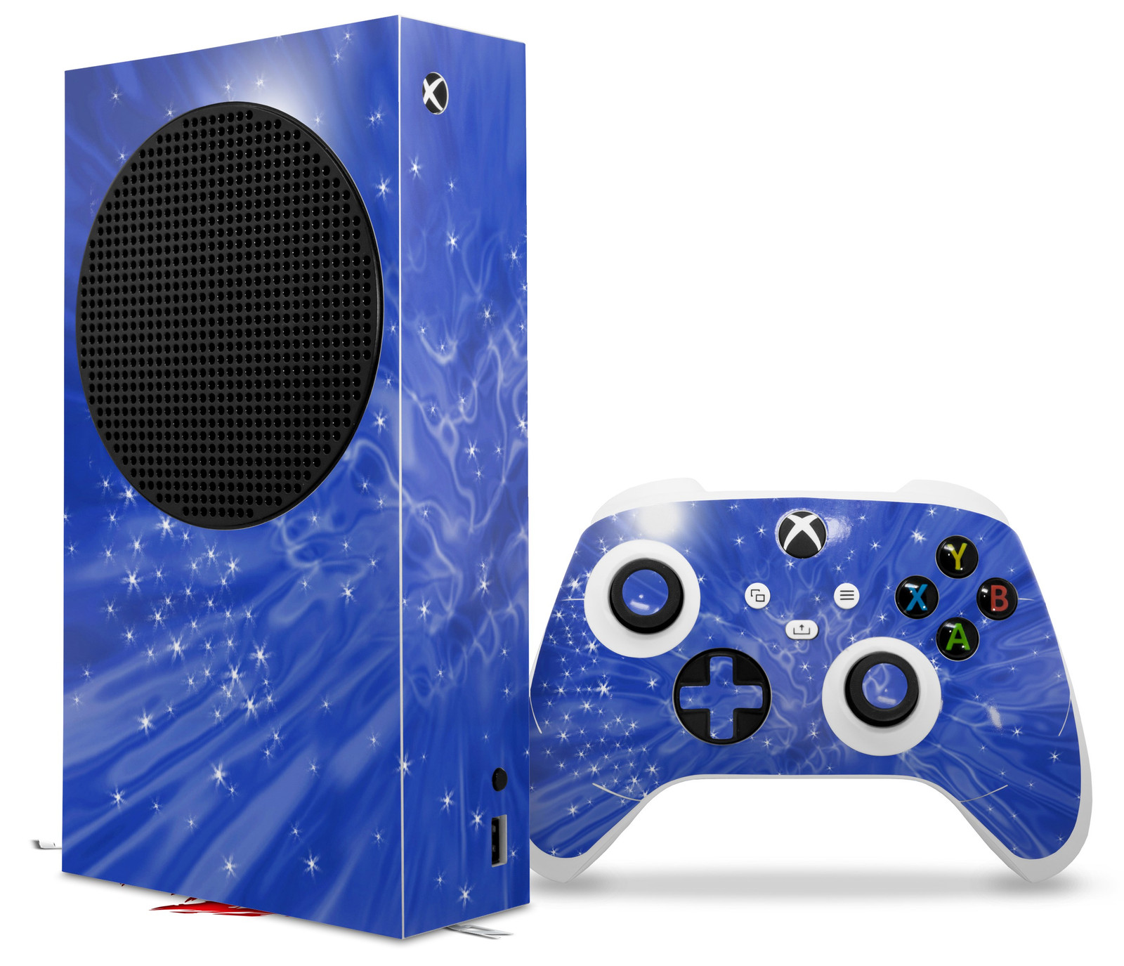 Skin Wrap for XBOX Series S Console Controller Stardust Blue