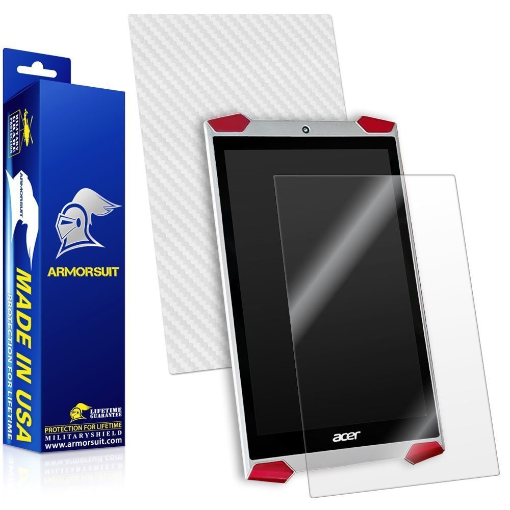 ArmorSuit Acer Predator 8 Screen Protector + White Carbon Fiber Full Body USA