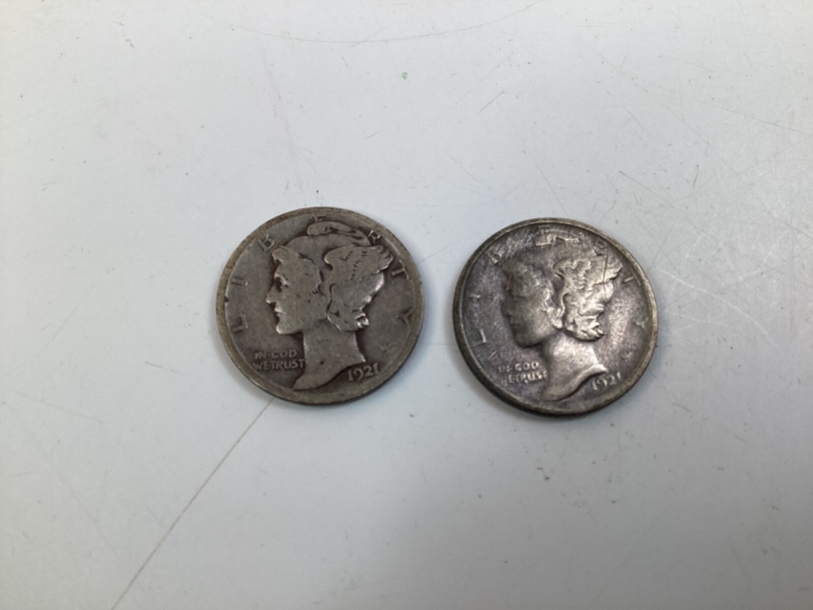 1921 Mercury Dime + 1921 D , Sharp & Scarce