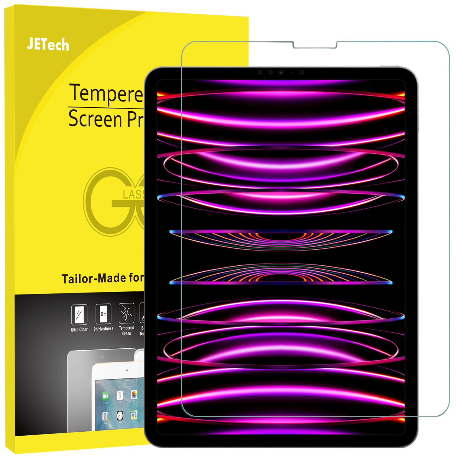 Screen Protector for iPad Pro 11 2018-2022, iPad Air 5/4 2022/2020 10.9-Inch