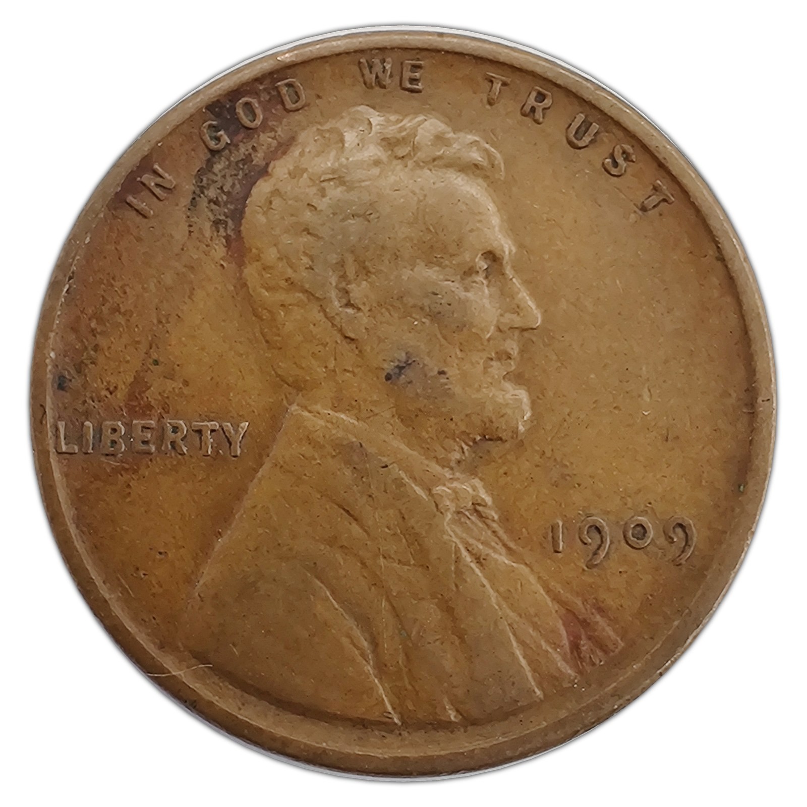 1909-P Lincoln Cent Penny VF Very Fine