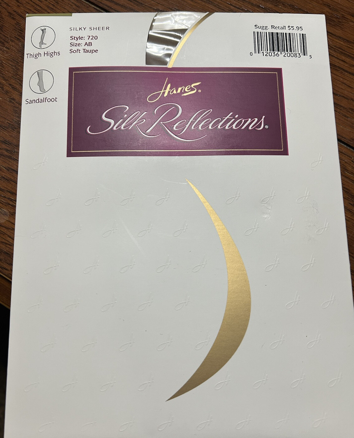 Vintage Hanes Silk Reflections Silky Sheer Size AB Style 720 Soft Taupe