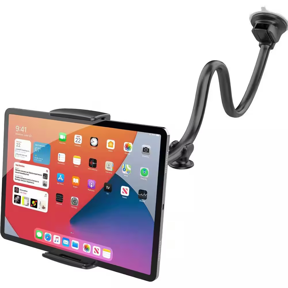 Tablet Car Mount Holder Long Arm Suction Cup Windshield Mount for 7-11 In. Devic