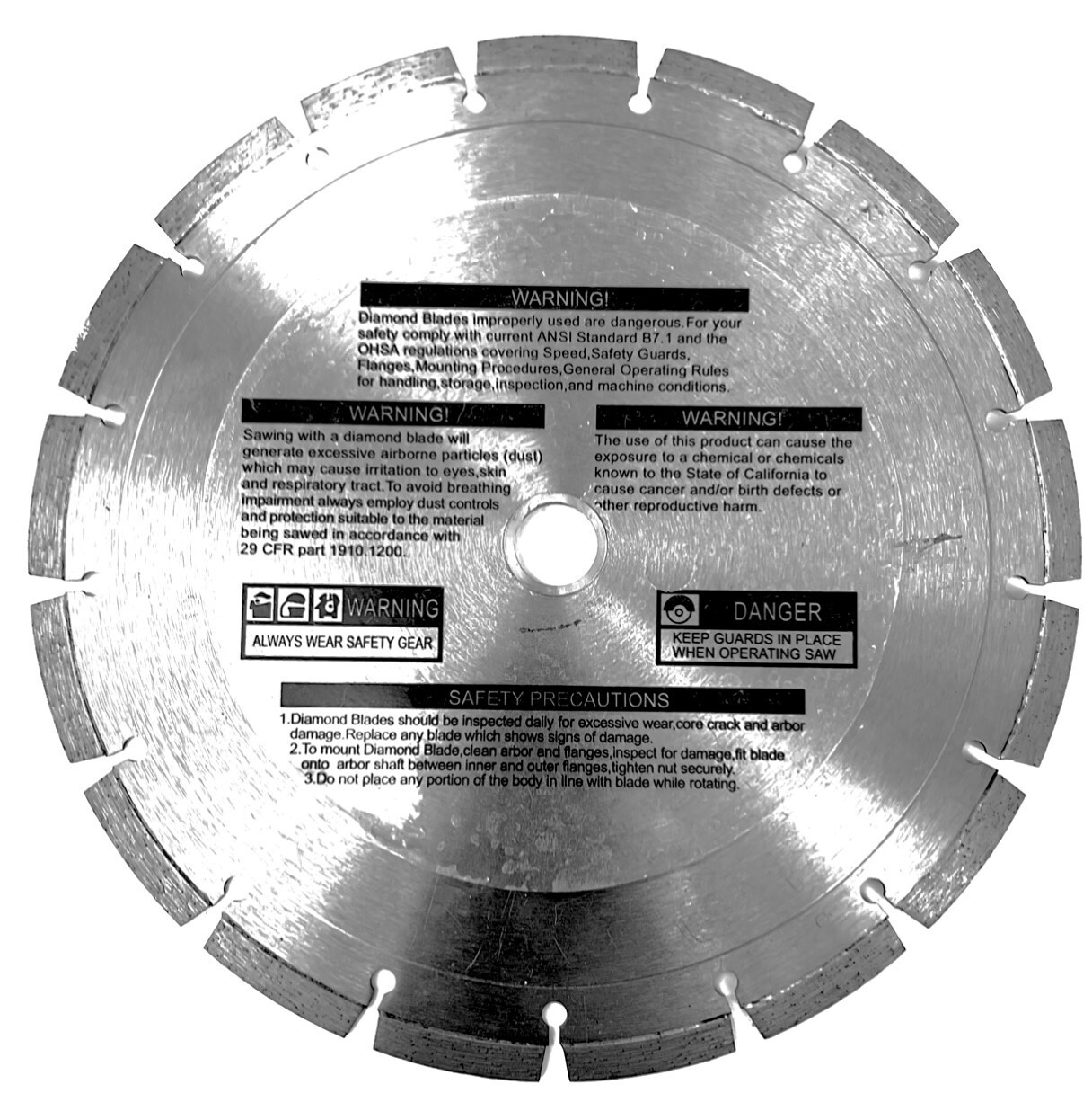 8'' Segmented diamond blade for Masonry, stone, concrete pavers (3 pack)