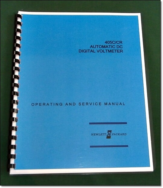 HP 405C/CR Operating & Service Manual: w/11"X17" Foldouts & Protective Covers