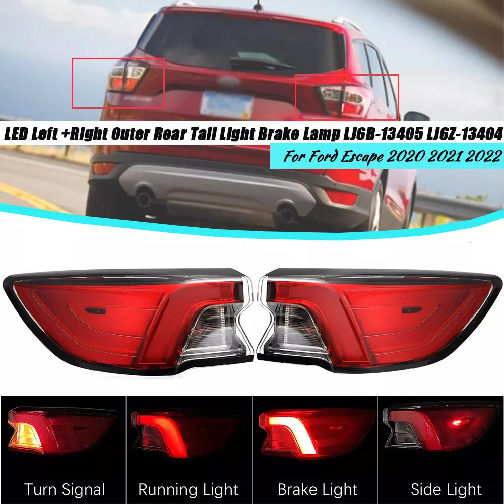 For 2020-2022 Ford Escape LED Tail Light Rear Brake Lamp Outer Left/Right Side