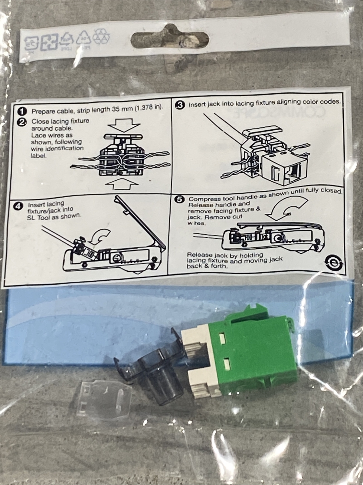 Qty.12, Commscope Modular Jack Cat6 USL600-DC-GRN 760237642 New