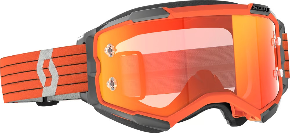 Scott USA Fury Goggles OSFM Orange/Gray/Orange Chrome Works Lens 272828-1011280