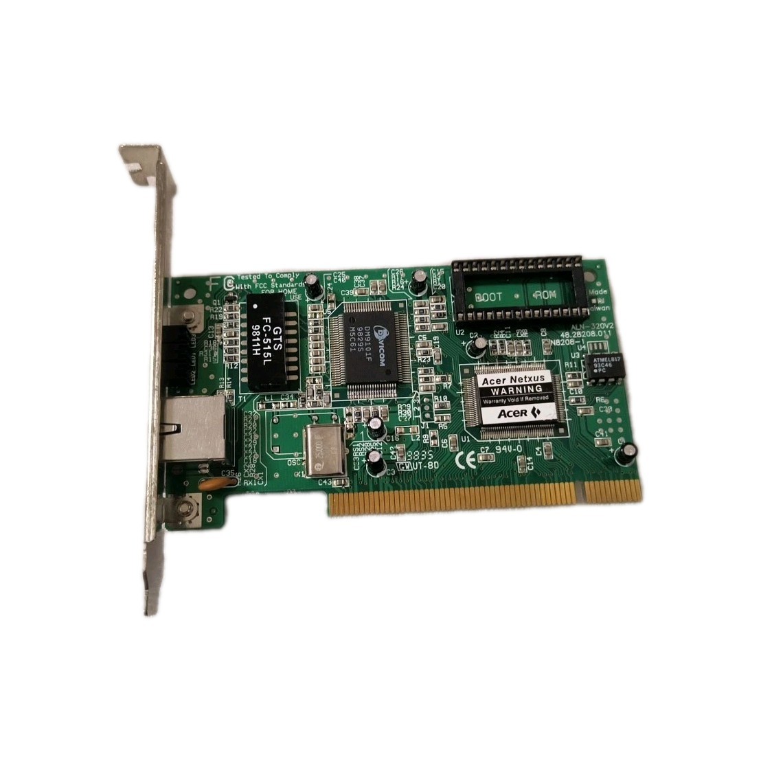 * SALE VINTAGE RARE ACER ALN-320 V2 91.21009.101 PCI RJ45 ETHERNET CARD RM2-LAN2