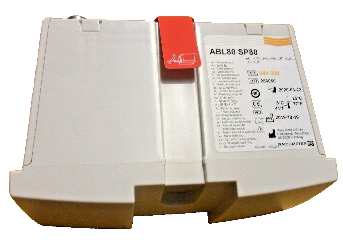 RADIOMETER ABL80 SP80 Solution Pack 944-309 & SC80 Sensor Cassette 945-779
