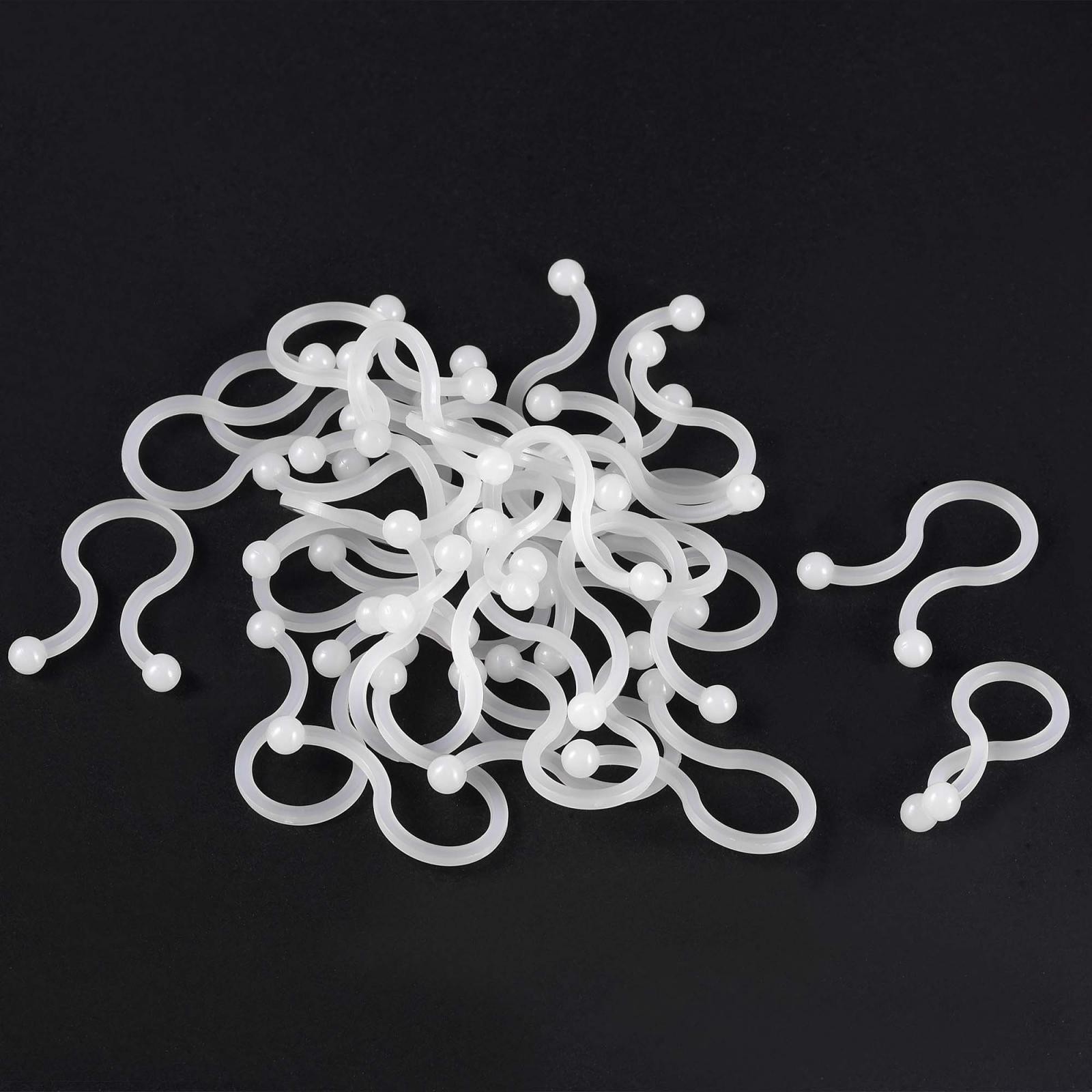 50PCS Nylon Reusable Twist Tie Cable Clips White 2 Sizes10mm 14mm