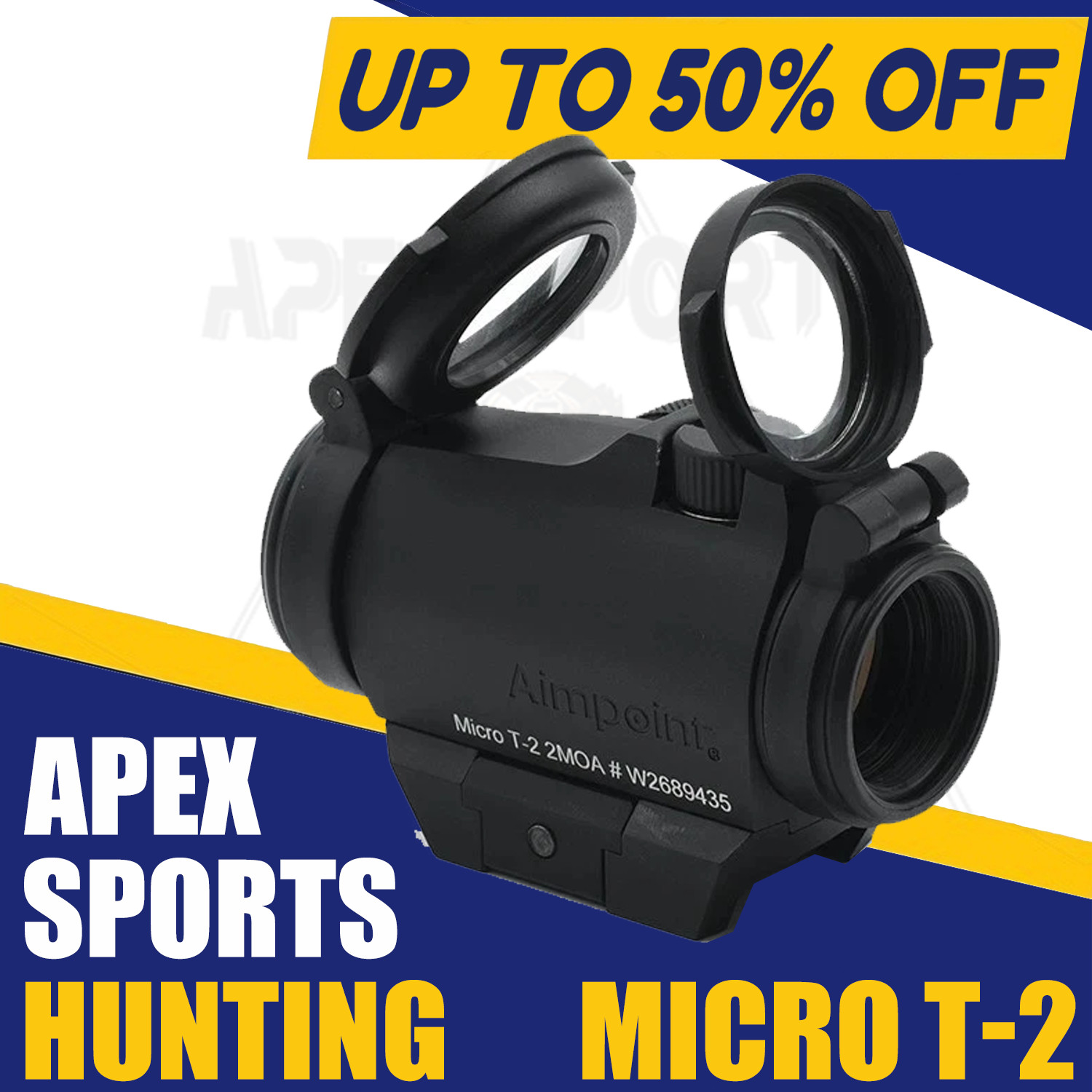 EvolutionGear Maded: 2 MOA Micro T-2 Red Dot Reflex Sight w/ Standard Rail Mount