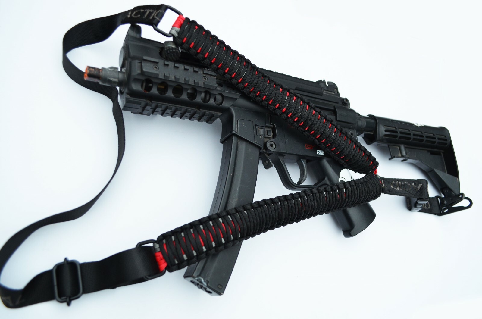 550 Paracord Rifle Gun Bow Shotgun Tactical Sling 1 Point w/QD BLACK WIDOW