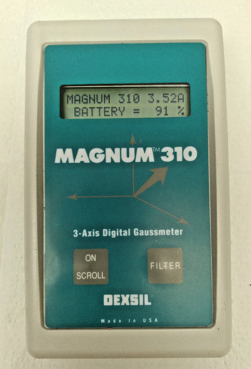 Dexsil Magnum 310, 3 - Axis Digital Gaussmeter with Case