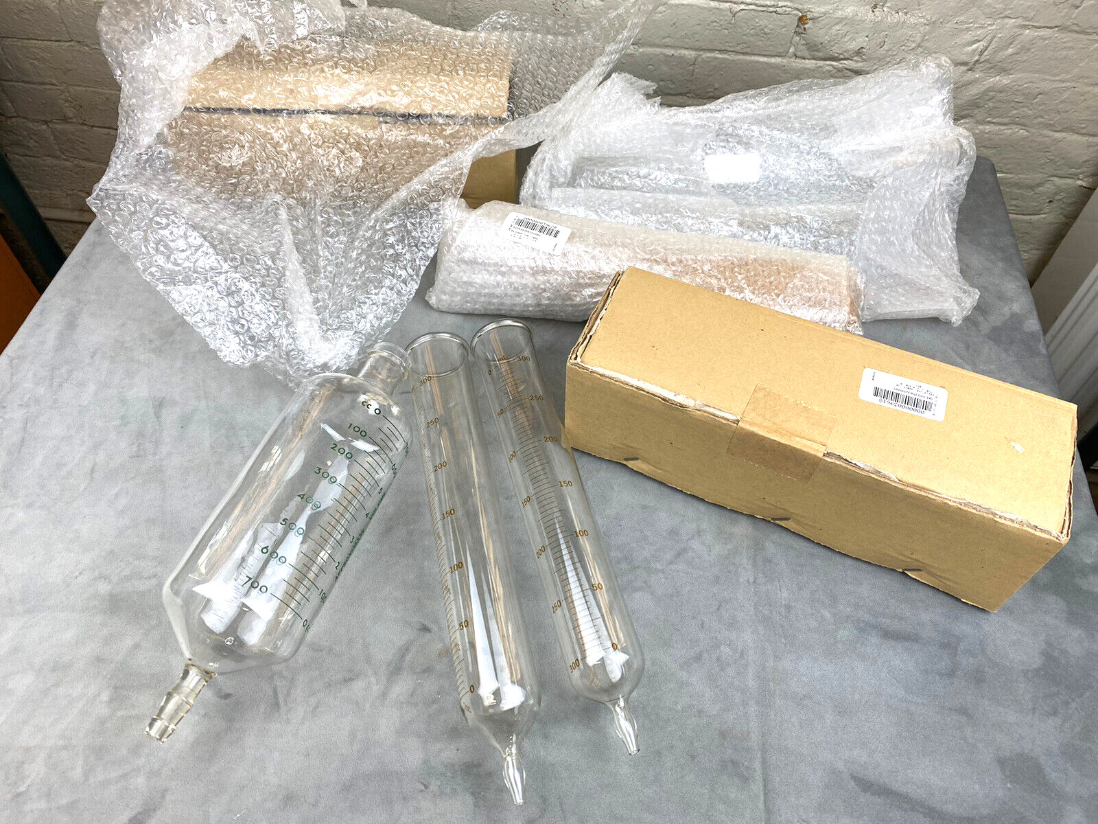 NOS 3 Salvasan Tubes 300ml & 2 Kelly Jars 700cc - Laboratory, Science, Medical