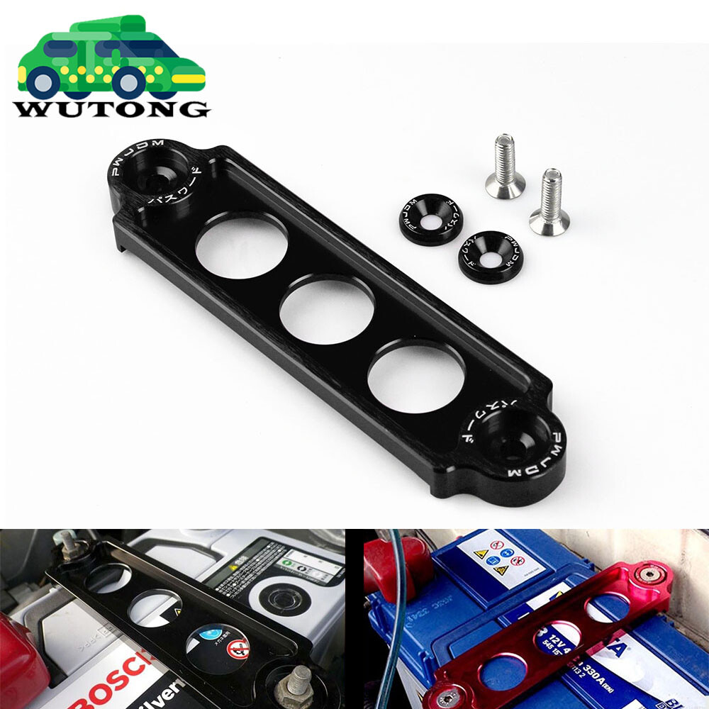 Black JDM Car Battery Hold Tie Down Bracket For Honda Civic For Acura Integra
