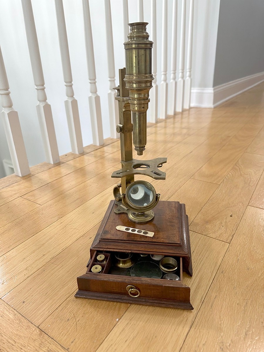 c. 1750 Cuff-Type Brass Microscope by George Sterrop