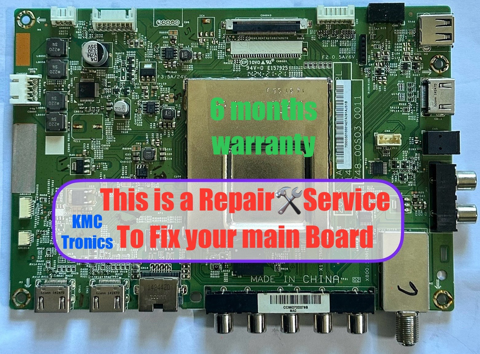 Repair Service to fix Vizio D650I-B2 755.00S01.0001 791.00S10.0001 LWZARPAR Main