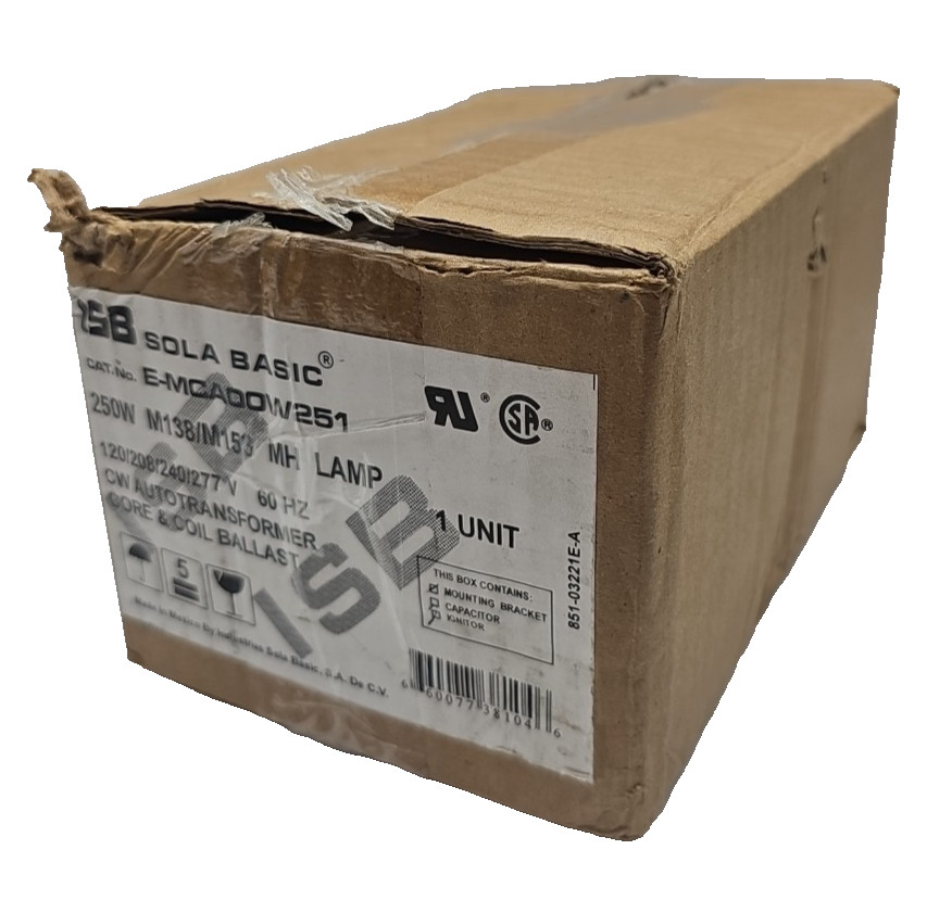 ISB SOLA AUTOTRANSFORMER CORE & COIL BALLAST E-MCA00W251 M138/M153 MH LAMP