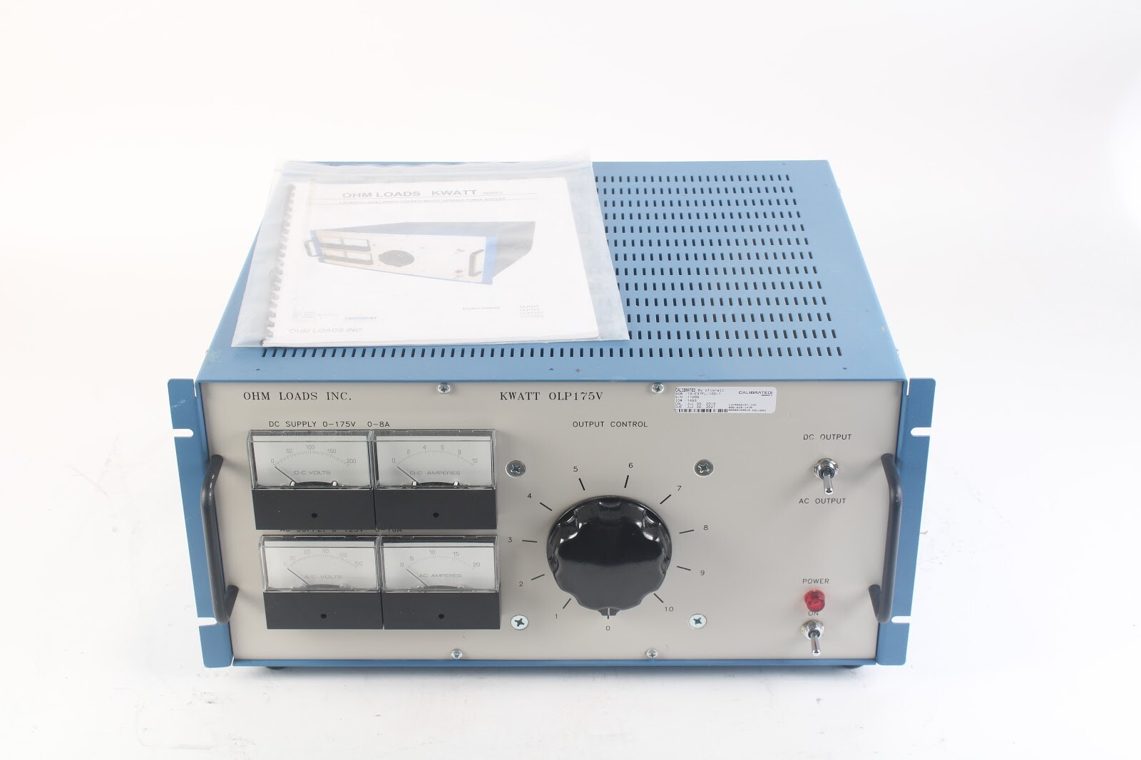 OHM Loads INC OLP175 DC Supply 0-175V 0-8A Power Supply