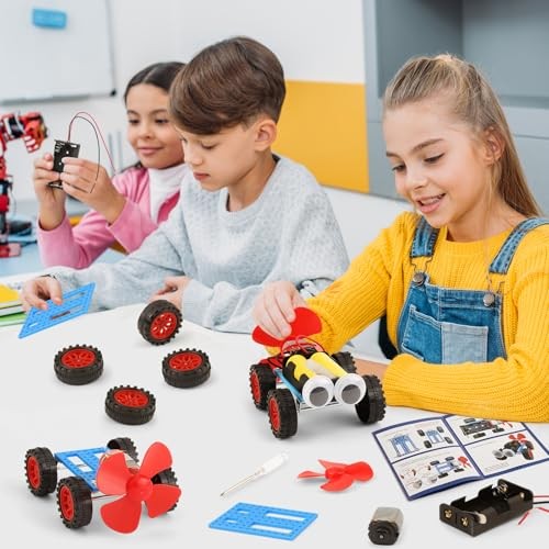 STEM Science Kits for Kids, 5 Set Wind Powered Car for Boy Toys Bulk Gifts |