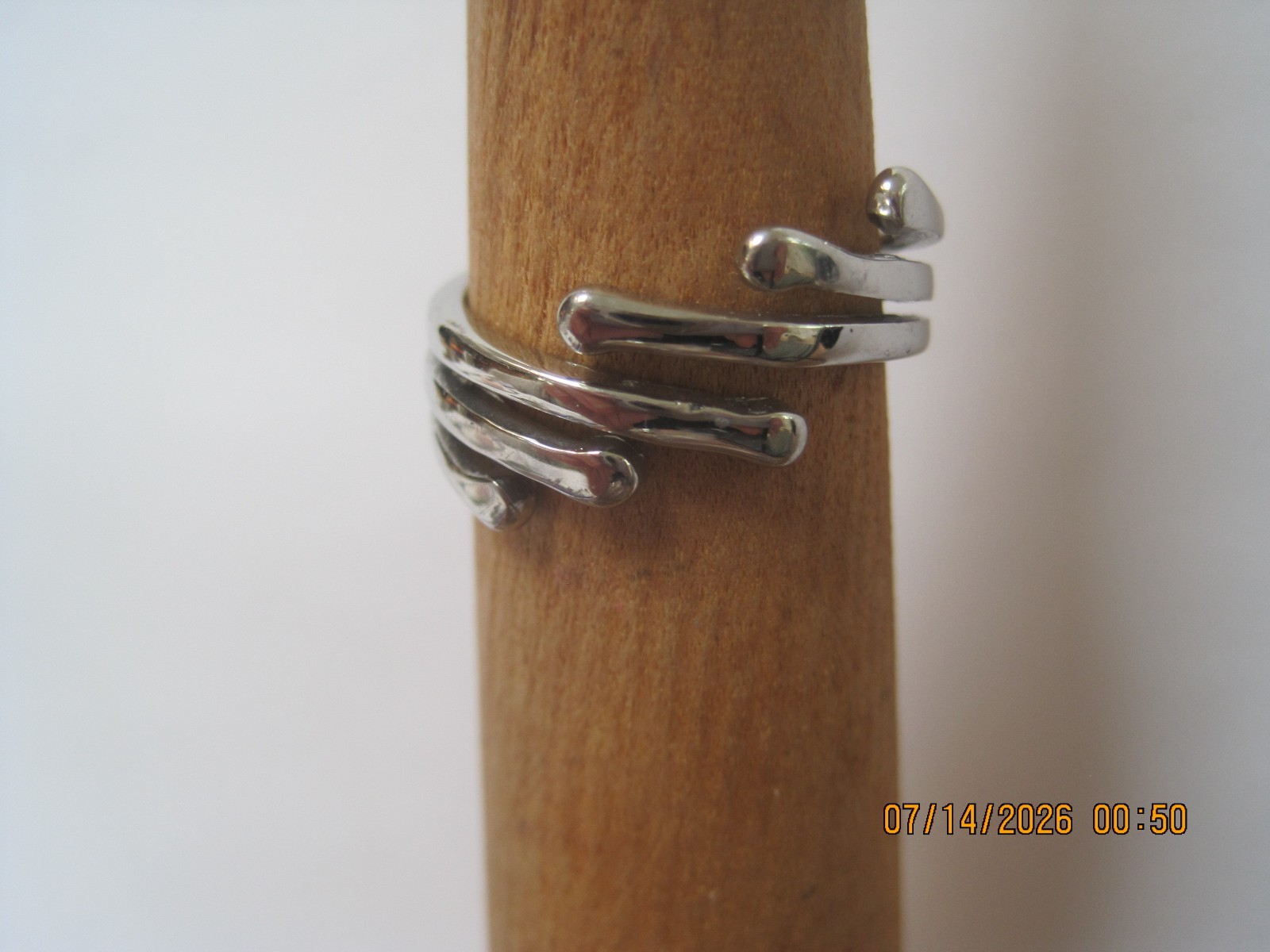 Stainless Steel 6 wire thumb ring-size 9