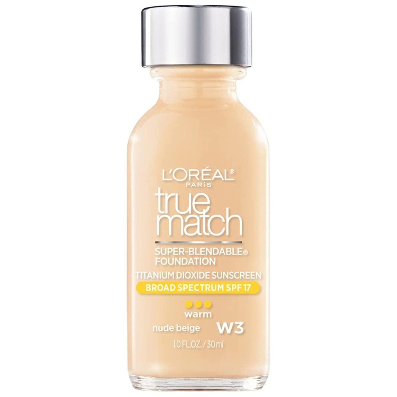 NEW L'OREAL True Match Super Blendable Liquid Foundation - WARM W3 (2 PACK)