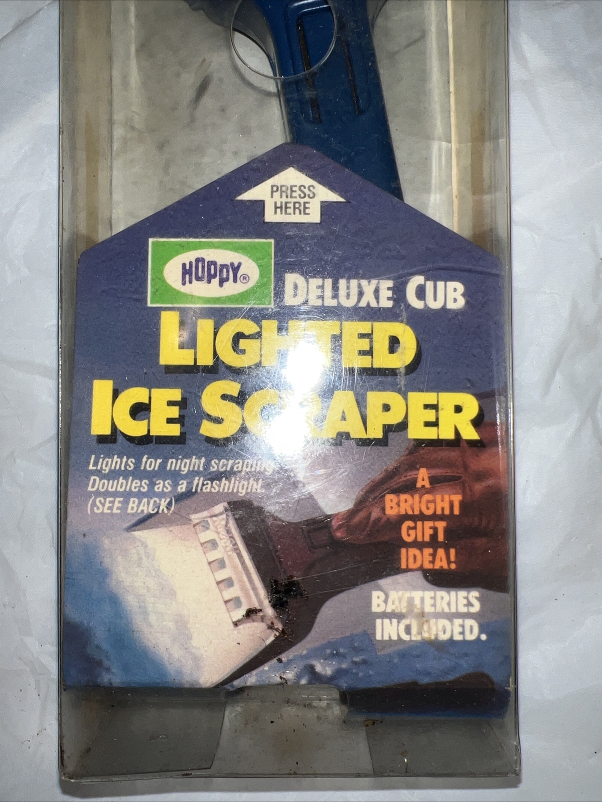 Ice scraper LIGHTED Vintage N.O.S. Made In U.S.A. great bright gift idea! LOL