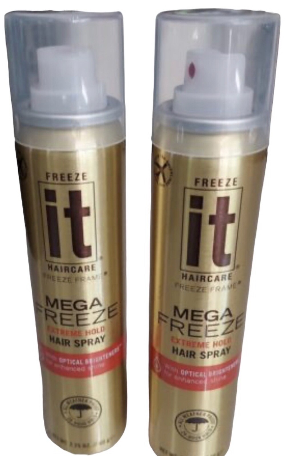 LOT of 2 (two) Freeze It Hair Spray Mega Freeze Size 2.25 oz Each U13A