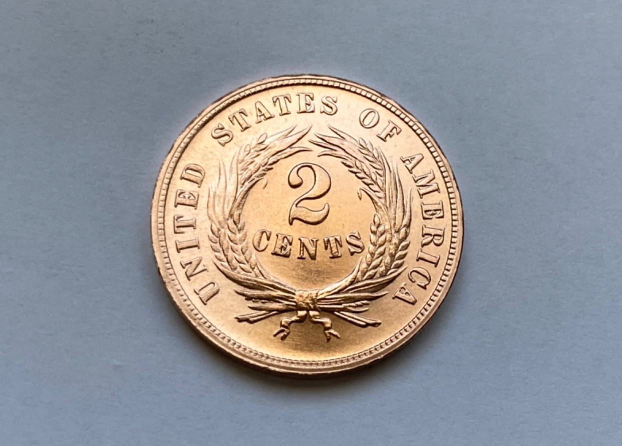 Dan Carr 2 cent piece " 1874 Fantasy" High Grade - Struck on a real U.S. 2 cent