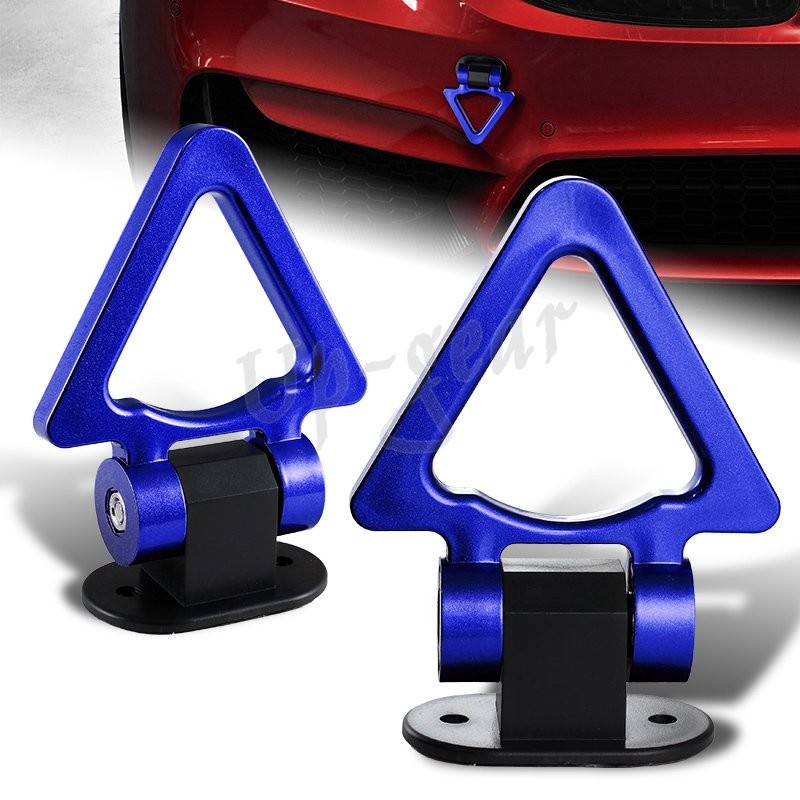 JDM Universal Car SUV Triangle Track Racing Style Tow Hook Look Decoration BLUE