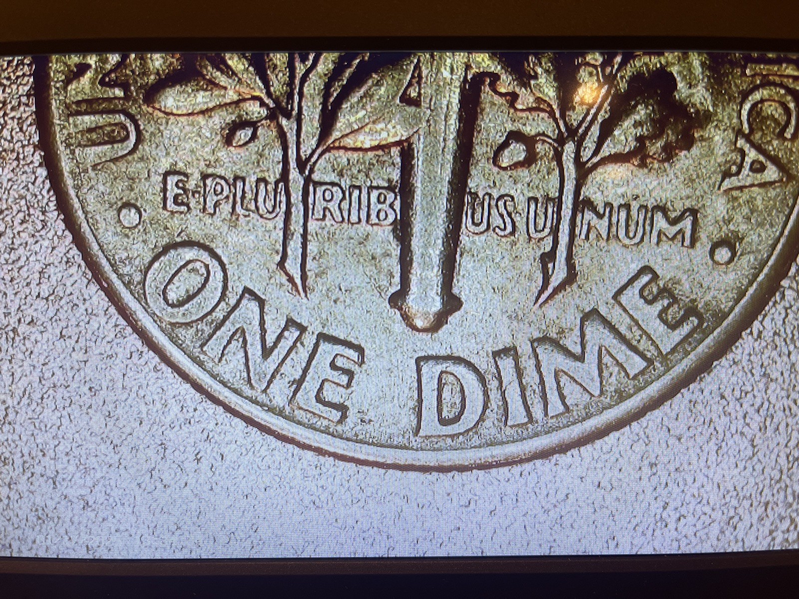 1965 Roosevelt Dime * RARE* No Mint Mark- liberty + in + we—weak strike errors