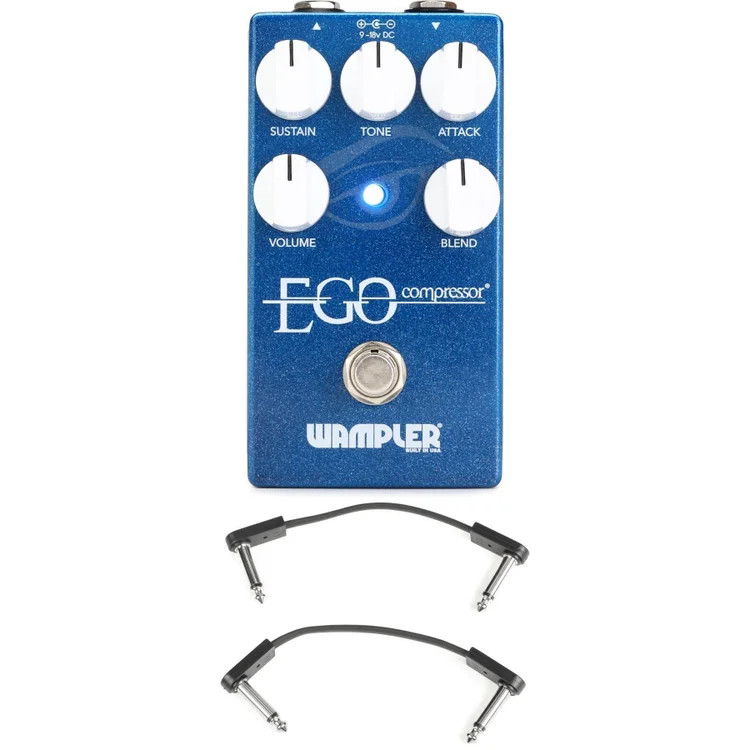 Wampler Ego Compressor Pedal with Blend Control with EBS Patch Cables