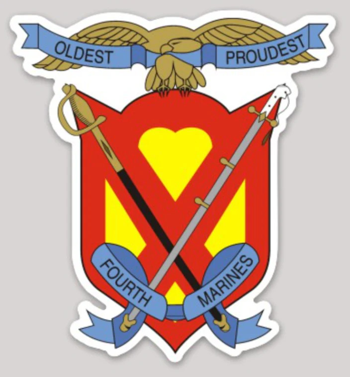 Officially Licensed USMC 4th Marines Sticker