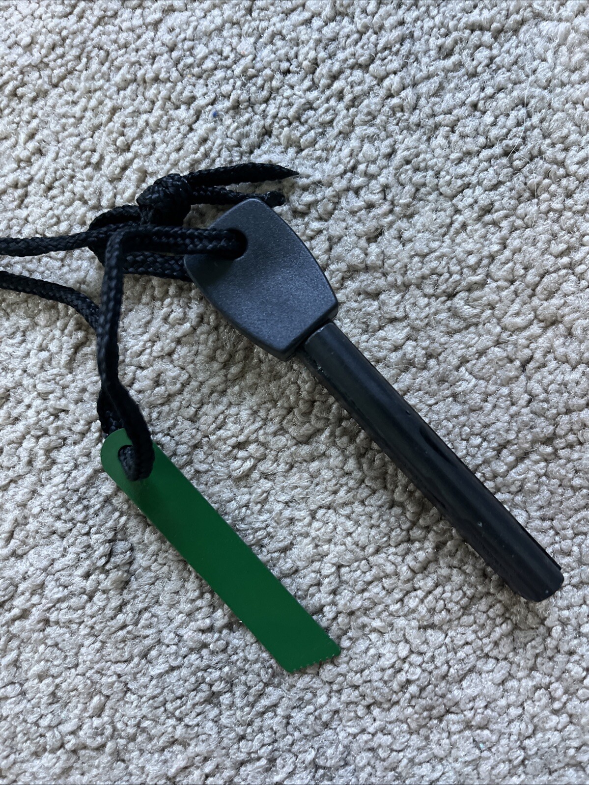 NEW 4” Reinforced Fire Strike Magnesium Flint Fire Starter Rod + Scraper BLACK