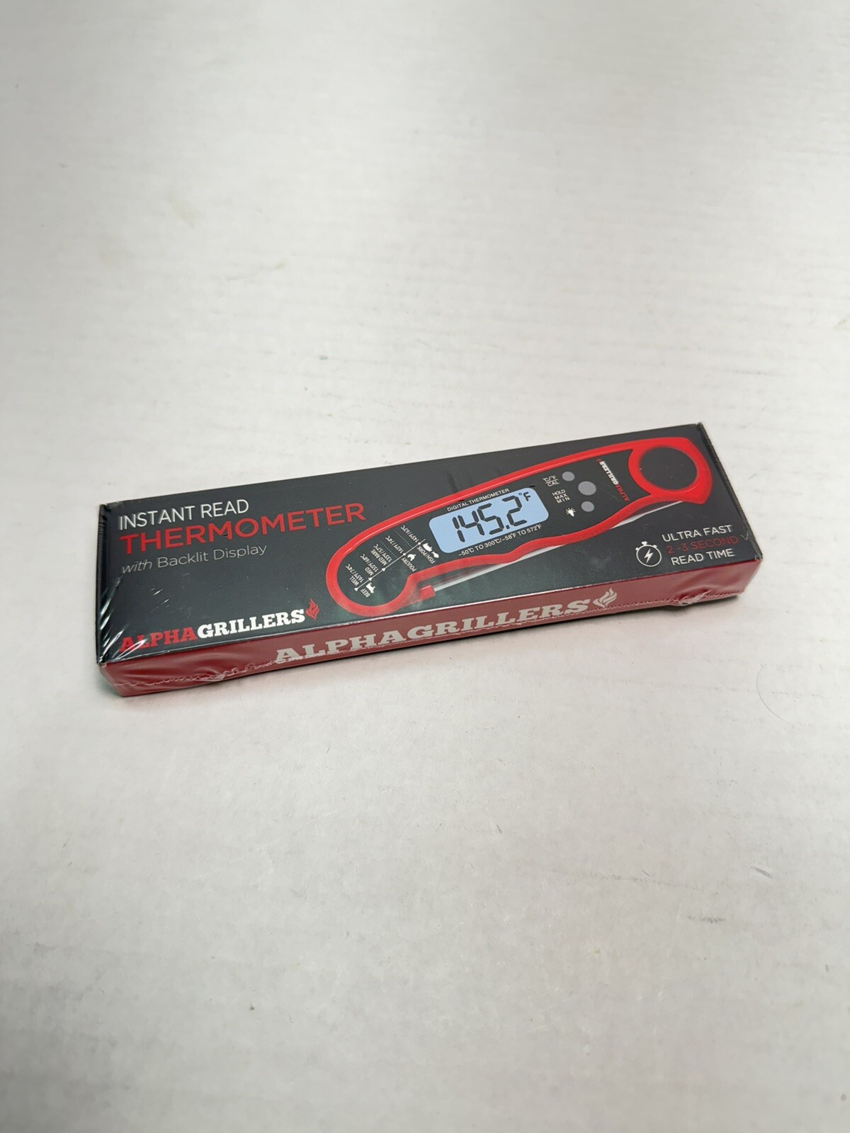 Alpha Grillers Instant Read Meat Thermometer for Grill and Cooking. Best Waterpr