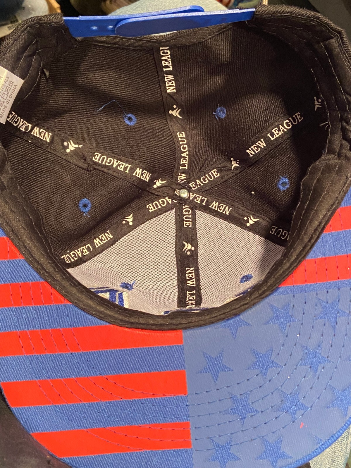 USA Adjustable Snap Back Hat Blue/Black*Pre-Owned* bb1