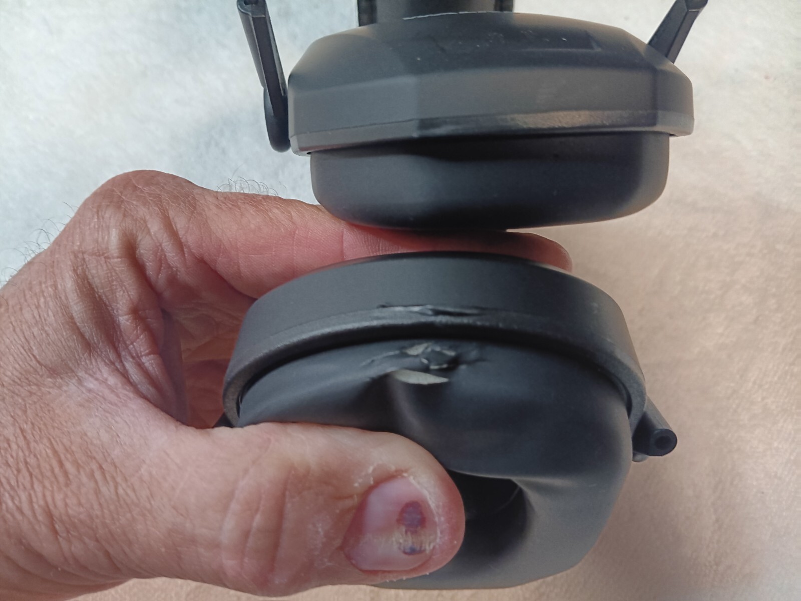 Walker's Black Hearing Protection Earmuff Folding Design Durable Padded Headband