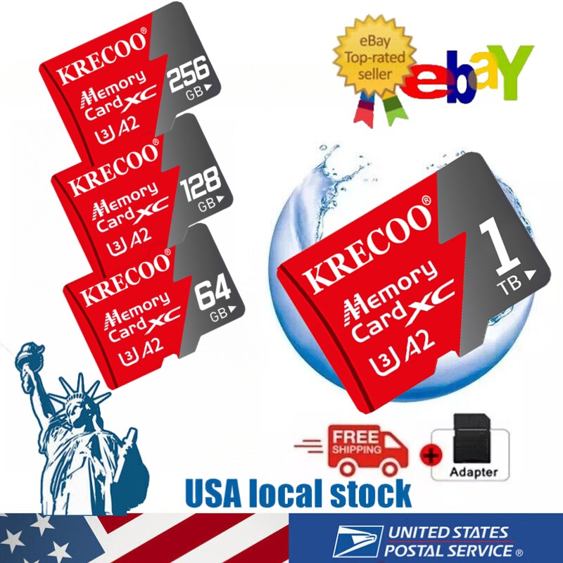 128GB 256GB 1TB Micro SD Card Memory Card TF Card with Free Adapter High Speed