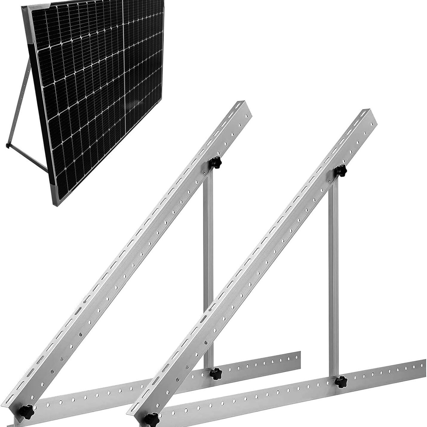 4PCS Solar Panel RV Tilt Mount Brackets Rooftop Flat Surface Adjustable Frame US
