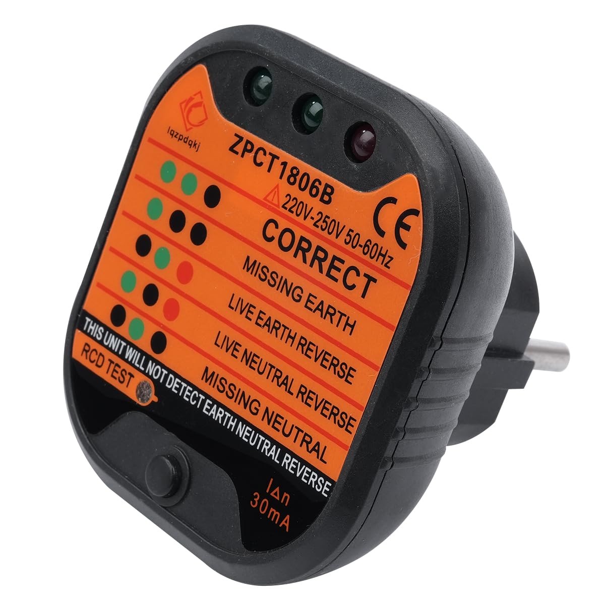 Socket Tester, 220-250 V Plug Tester, Electrical RCD Socket Tester,...