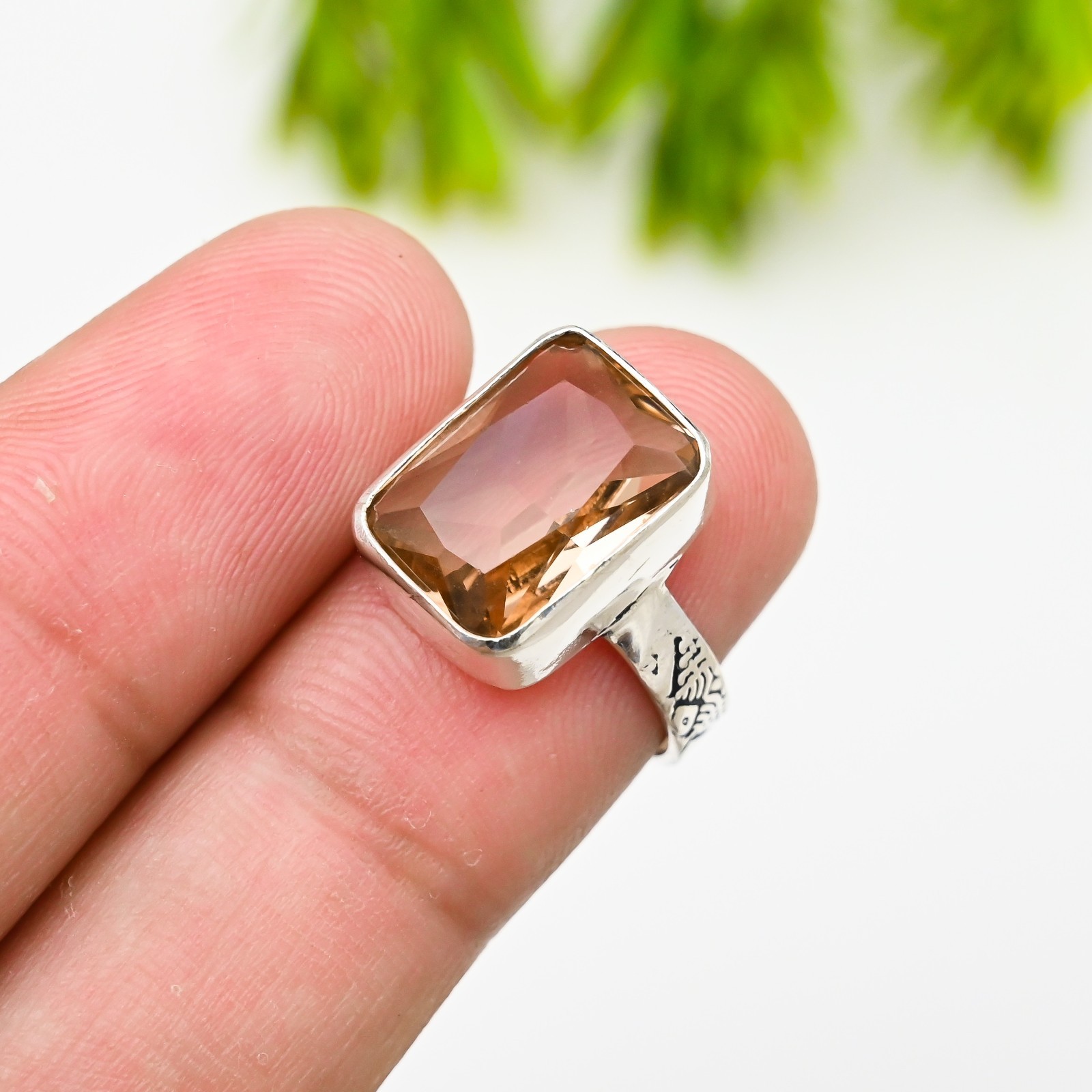 Smoky Quartz  Gemstone 925 Sterling Silver Ring Handmade Jewelry Gift Valentine