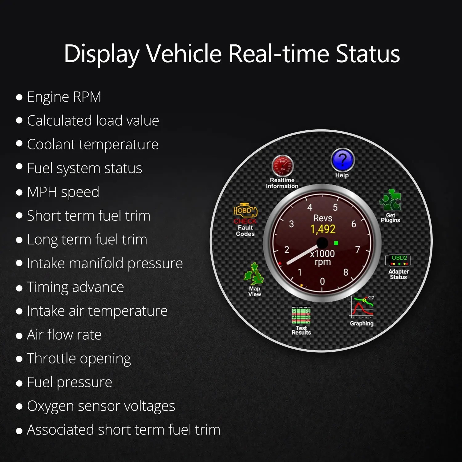 OBD2 ELM327 Diagnostic Error Car Scanner Code Reader Tool Android PC [Bluetooth]