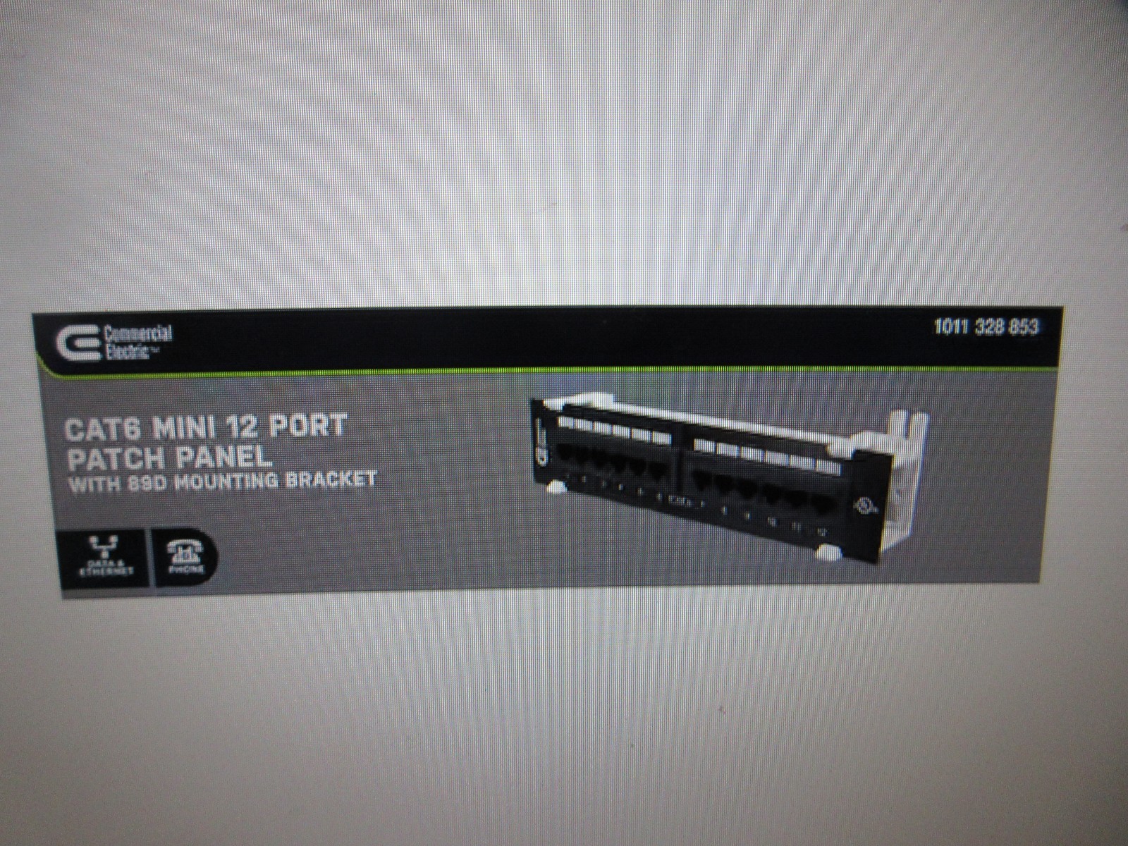 Commercial Electric CE CAT6 Mini Data Patch Panel 12 Port